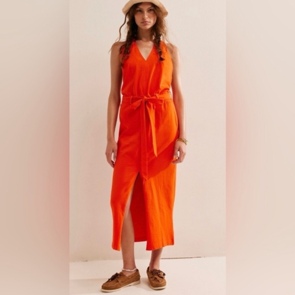 FREE PEOPLE Beach RANDI Midi Dress L